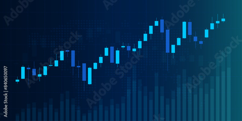 Stock market graph background. Concept of business investment. Stock future trading.Trend of graph.Economy vector design