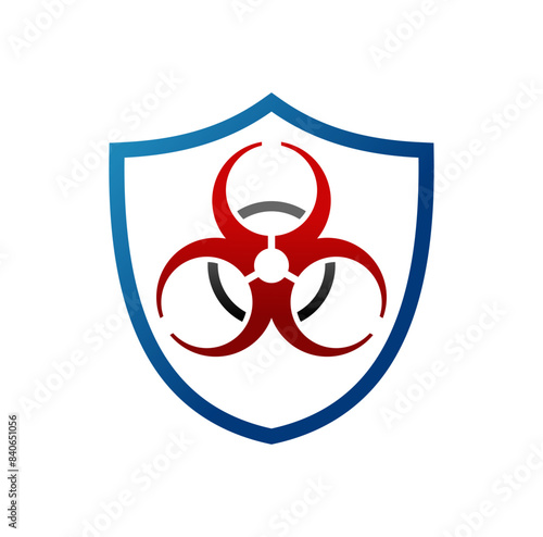 Shield Bio Hazard Logo Design Illustration vector eps format , suitable for your design needs, logo, illustration, animation, etc.