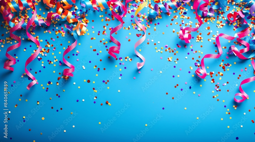 Party decoration border serpentine and confetti Party decoration border serpentine and confetti