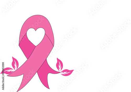 Breast cancer awareness pink ribbon