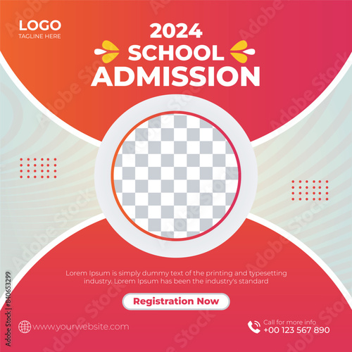 School Admission Social Media Post Template