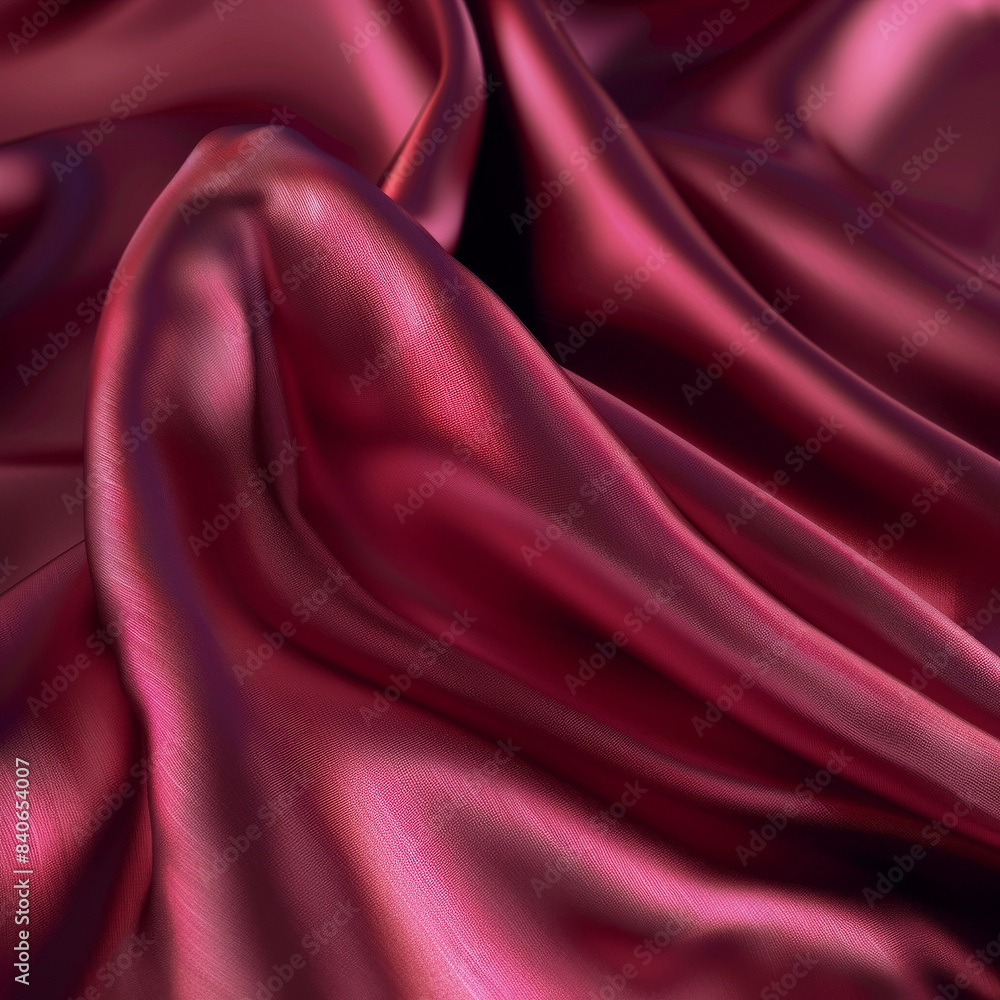 Fototapeta premium smooth, luxurious silk fabric in a deep crimson color