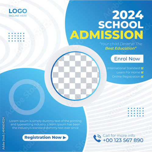 School Admission Social Media Post Template