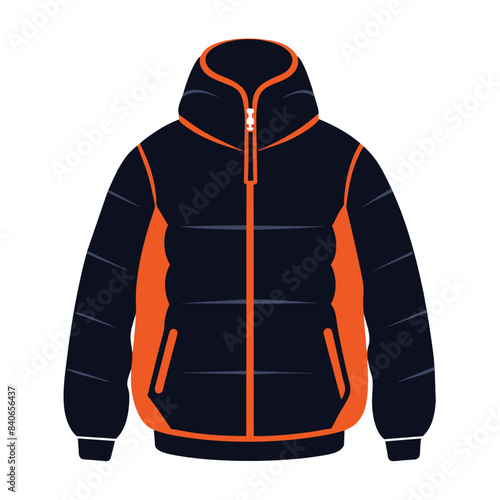winter jacket isolated on white background