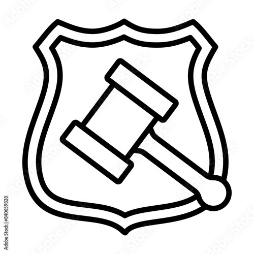Enforcement Agency  Icon Element For Design