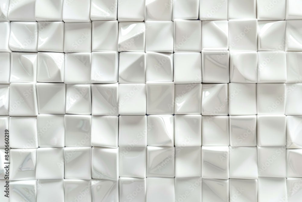 A close-up shot of a bunch of small white cubes, possibly used for decoration or architectural design A close-up shot of a bunch of small white cubes, possibly used for decoration or architectural design