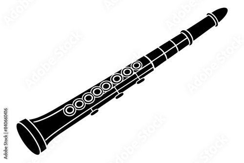  aria flute silhouette vector illustration