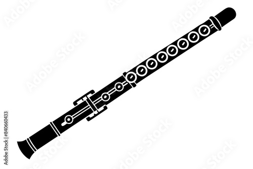  aria flute silhouette vector illustration