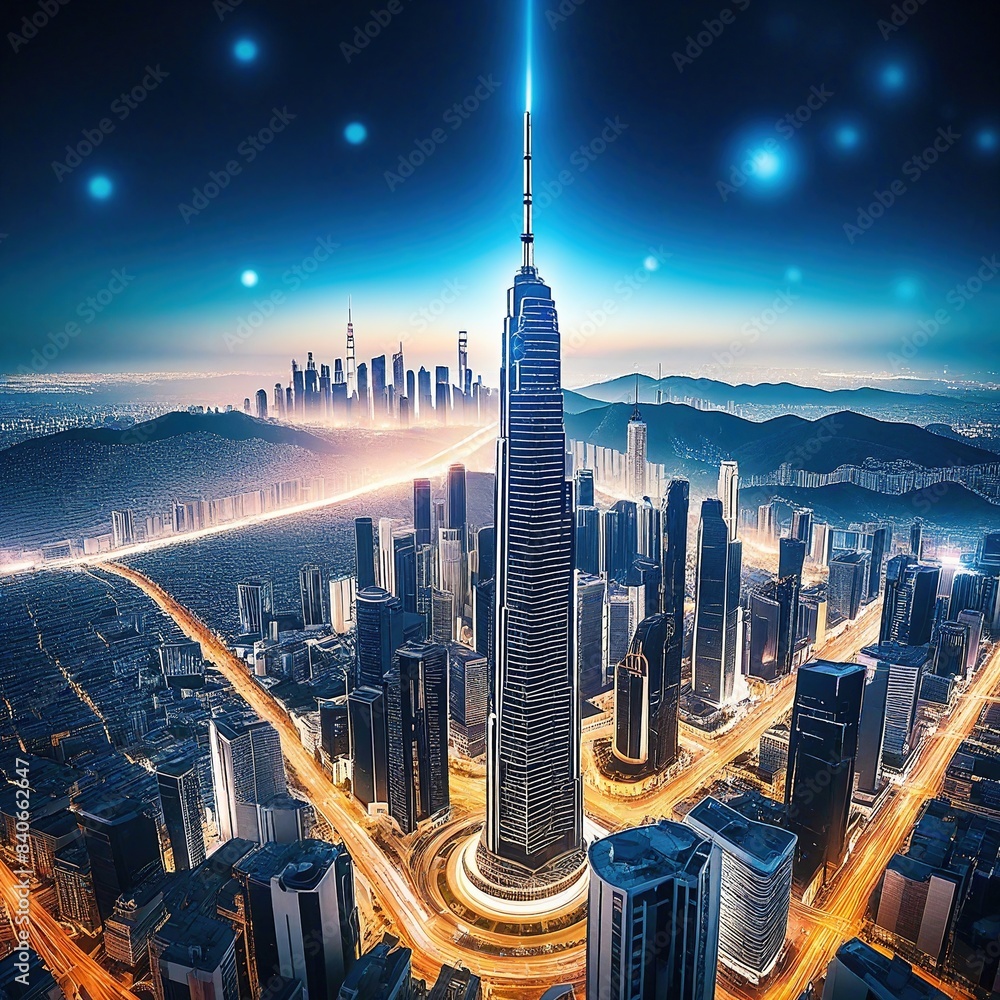Naklejka premium Background of technological concepts