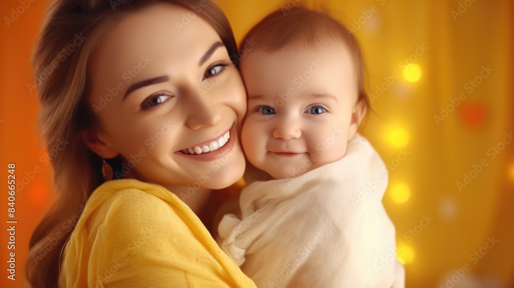 A mother cradling her baby in her arms, showcasing the bond between them