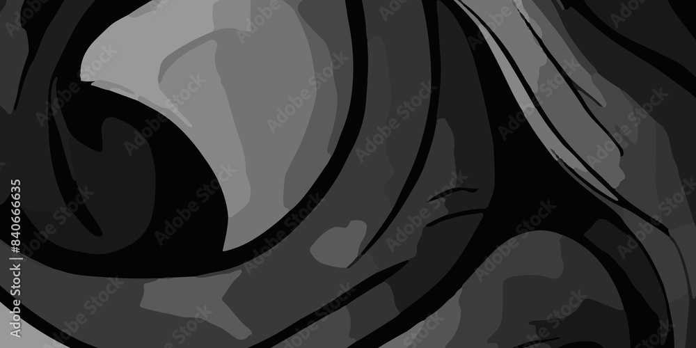 Fototapeta premium Elegant Dark Abstract Background Design in Black. Dark Abstract Background with many waves. Black Abstract Design for Modern Aesthetics Intricate Dark Abstract Background