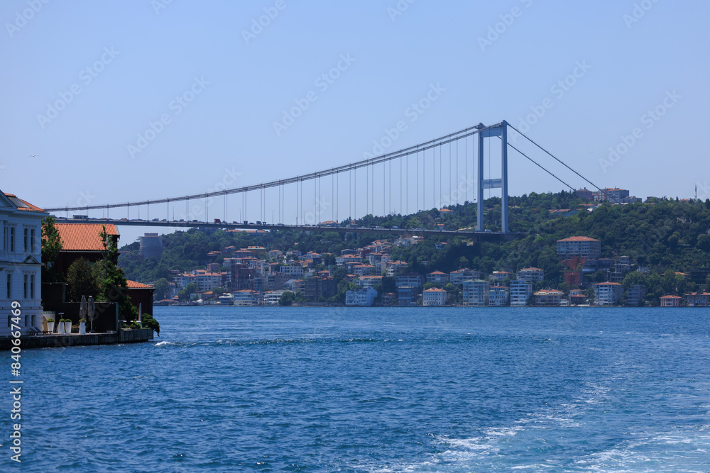 Sea views of the Bosphorus. Large bridges near the city of Istanbul. Sea views of the Bosphorus. Large bridges near the city of Istanbul.