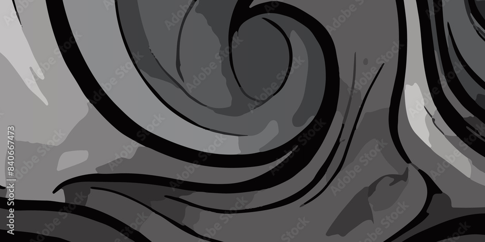 Fototapeta premium Elegant Dark Abstract Background Design in Black. Dark Abstract Background with many waves. Black Abstract Design for Modern Aesthetics Intricate Dark Abstract Background