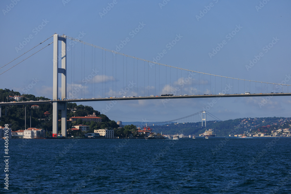 Sea views of the Bosphorus. Large bridges near the city of Istanbul. Sea views of the Bosphorus. Large bridges near the city of Istanbul.