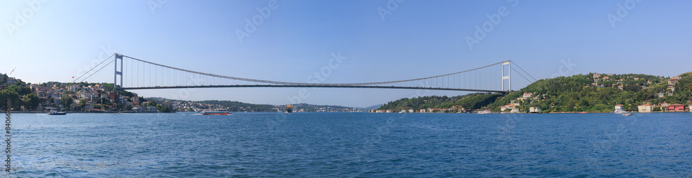 Sea views of the Bosphorus. Large bridges near the city of Istanbul. Sea views of the Bosphorus. Large bridges near the city of Istanbul.