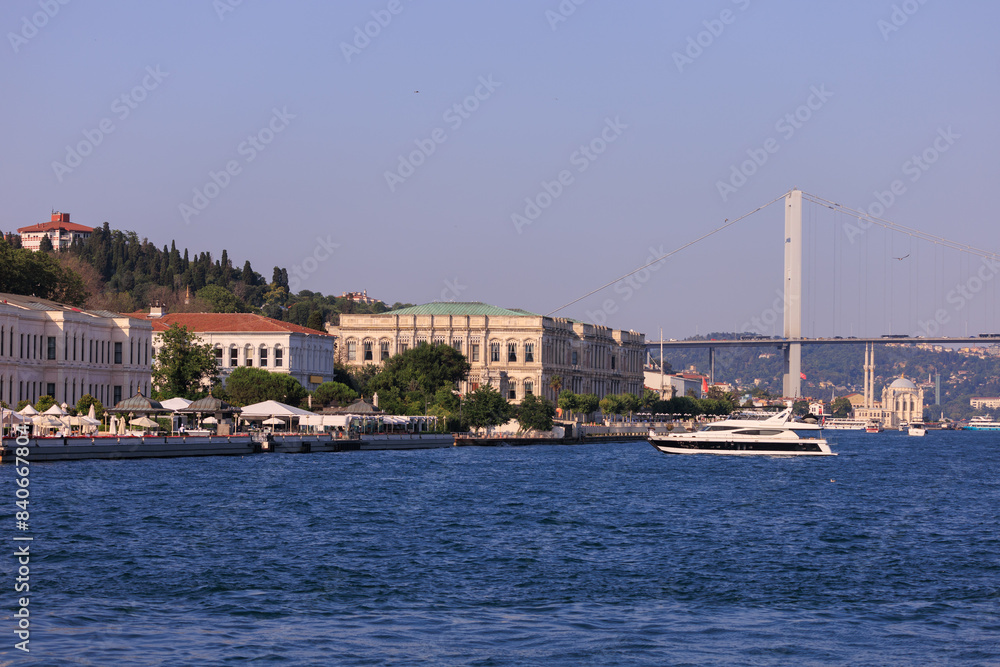 Sea views of the Bosphorus. Large bridges near the city of Istanbul. Sea views of the Bosphorus. Large bridges near the city of Istanbul.
