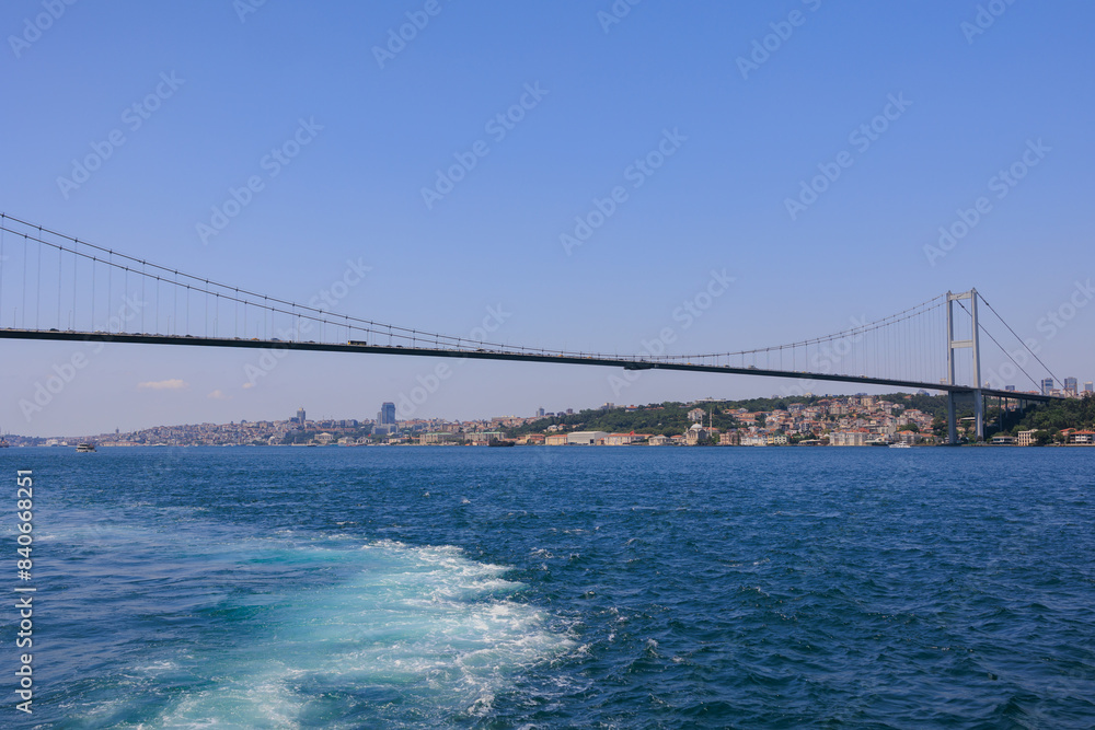 Sea views of the Bosphorus. Large bridges near the city of Istanbul. Sea views of the Bosphorus. Large bridges near the city of Istanbul.