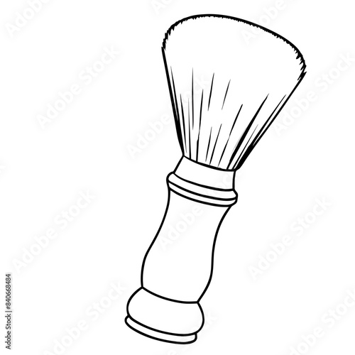  shaving brush with a detailed handle.