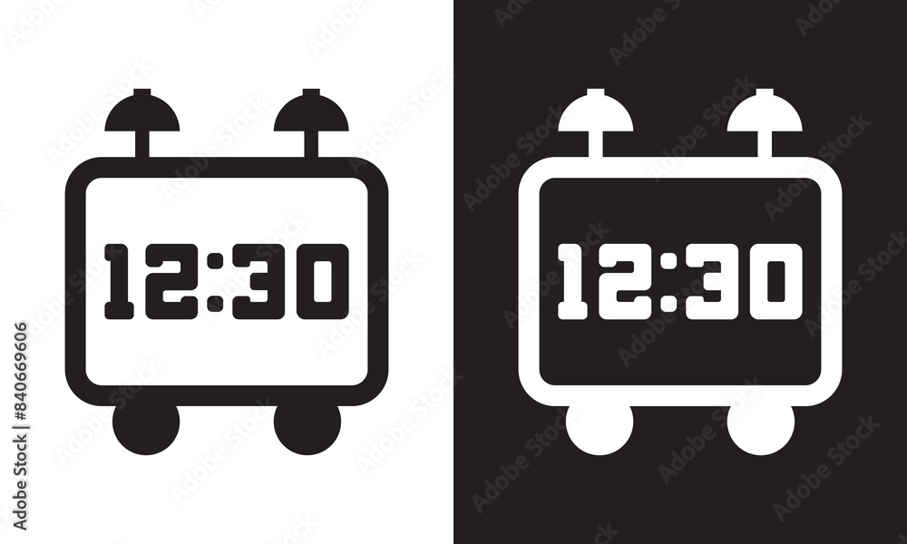 Digital clock and alarm clock watch timer icon. Vector illustration. EPS 10 Digital clock and alarm clock watch timer icon. Vector illustration. EPS 10
