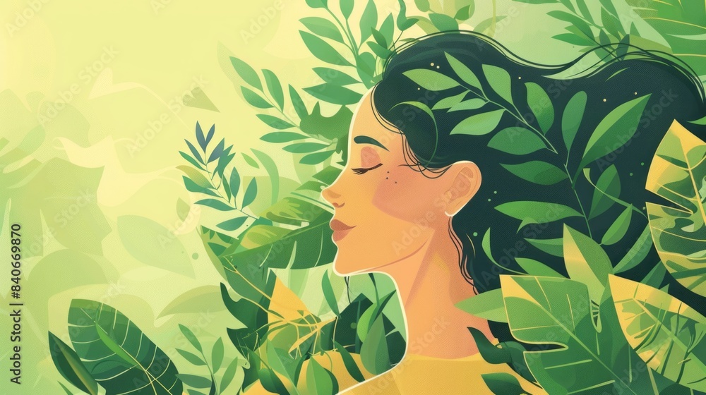 Illustration of human avatar with environment Illustration of human avatar with environment