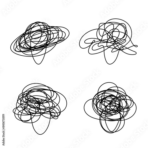 Tangled scribble female face with hat logo icon sign Hand drawn ink sketch Doodle abstract design style Fashion print for clothes greeting invitation card flyer banner poster historical cover book ad