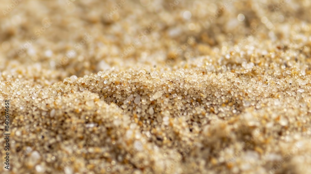 Despite its fine texture running your fingers through the sand reveals a subtle graininess making it perfect for sandcastles Despite its fine texture running your fingers through the sand reveals a subtle graininess making it perfect for sandcastles