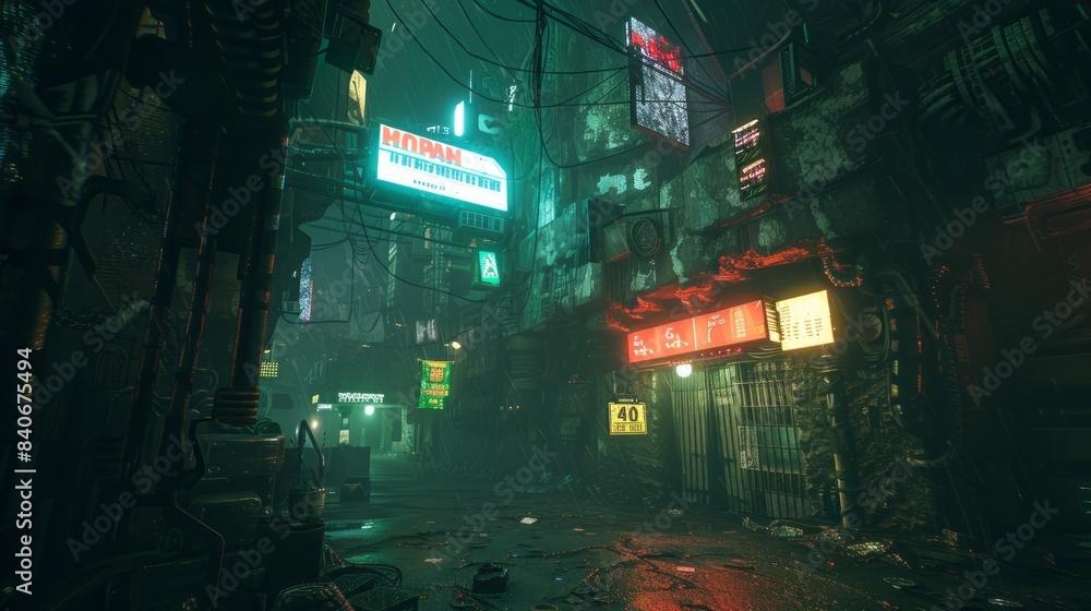 cyberpunk cityscape inside cavern cyberpunk cityscape inside cavern