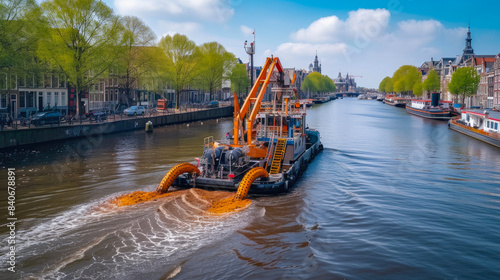 Riverside Renewal: Dredging for Canal Maintenance photo