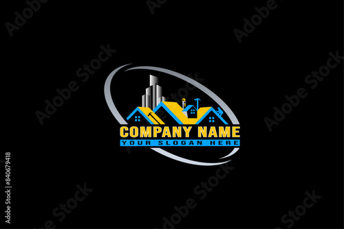   House repair , repair service logo, repair company emblem, handyman clipart
