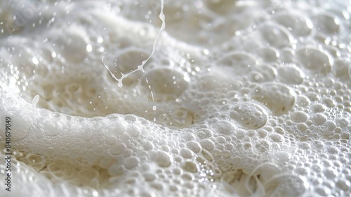 A closeup of a bubbly lather forming on top of a bar of soap showcasing the smooth and slippery texture that makes it perfect for cleansing the skin