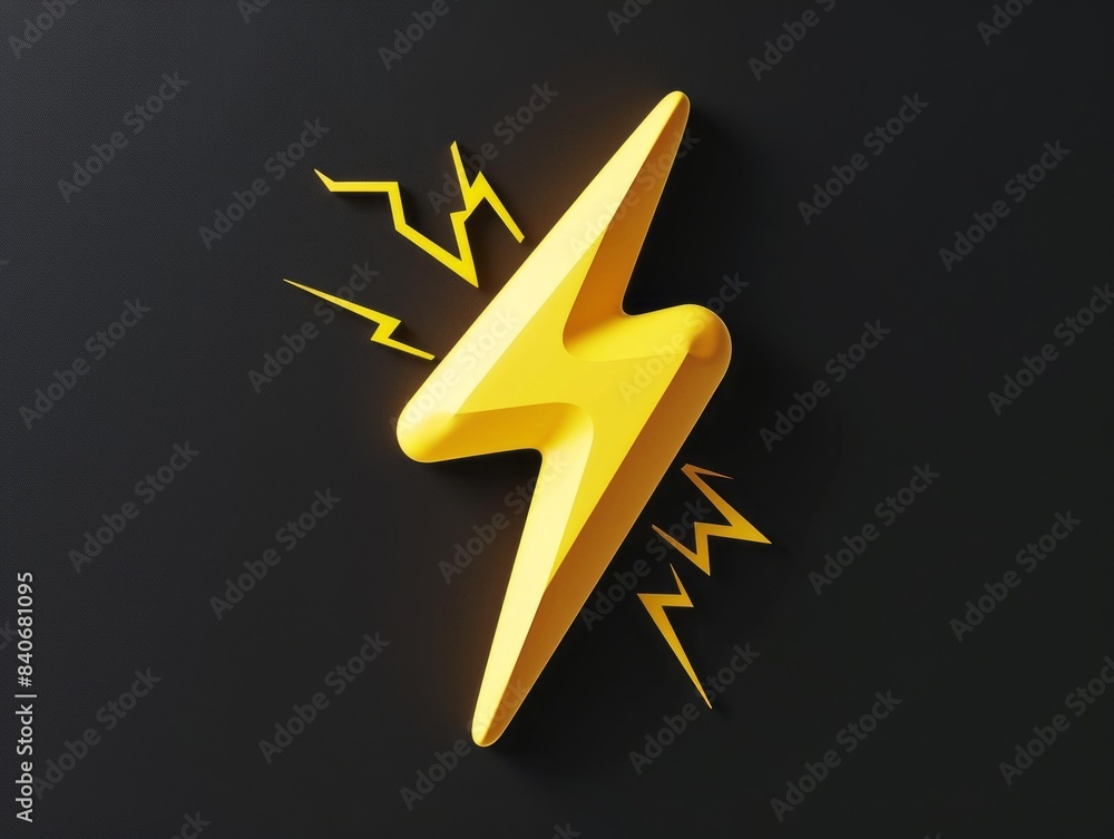 Yellow electric lightning bolt icon Yellow electric lightning bolt icon
