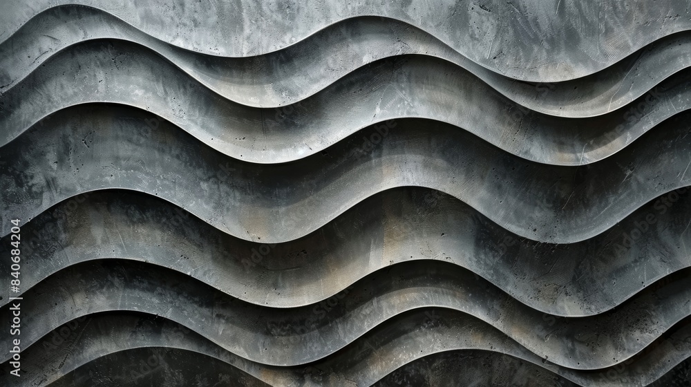 Deeply grooved lines resembling stacked waves giving the appearance of strength and durability Deeply grooved lines resembling stacked waves giving the appearance of strength and durability