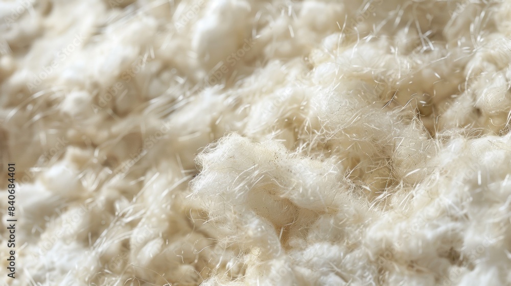 The surface of fiberglass insulation appears ly and rough with minute fibers that seem to poke out in every direction The surface of fiberglass insulation appears ly and rough with minute fibers that seem to poke out in every direction