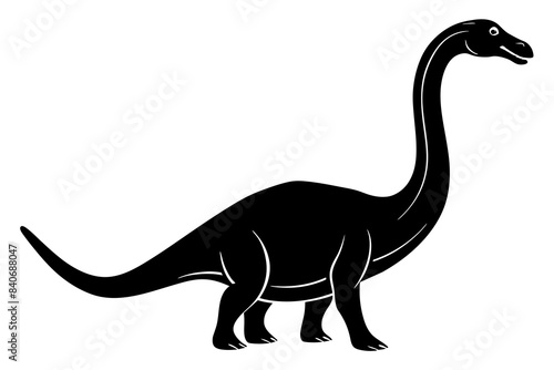 brachiosaurus vector silhouette illustration