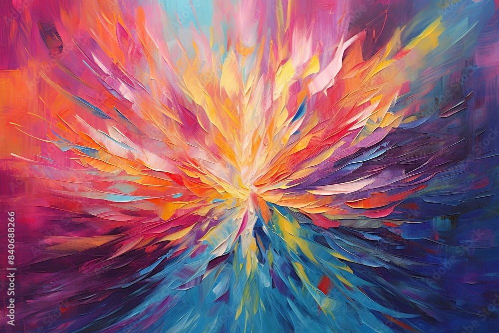 Obraz premium Vibrant Oil Painting: A Splash of Colors