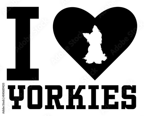 I Heart Yorkies Graphic Design