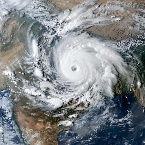 Tropical Cyclone hudhud, generative ai photo