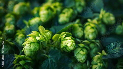 Close up of Fresh Green Hop...