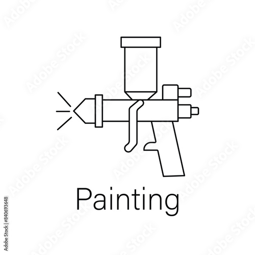 Car Painting Icon: Auto Body Painting, Vehicle Color, and Car Respray Illustration.