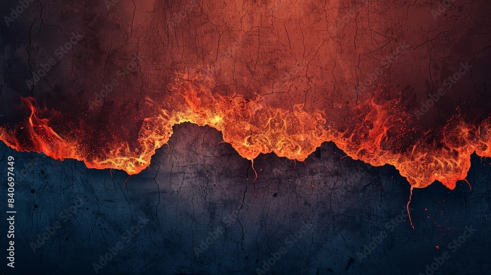 Fire and smoke with dramatic contrast Fire and smoke with dramatic contrast