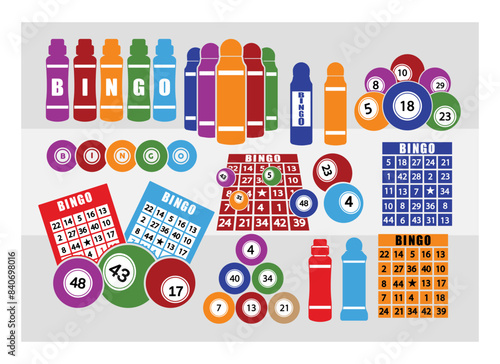 Bingo SVG, Bingo Cards Svg, Bingo Daubers Svg, Bingo Balls Svg, Game Svg, Silhoette, Bingo Vector, Dxf, Png, Eps, Cut file