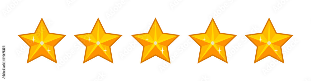 Product rating or customer review feedback with gold stars. Line art. Vector icons for apps and websites Product rating or customer review feedback with gold stars. Line art. Vector icons for apps and websites