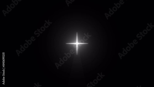 Star blinking light effect with green screen background. Seamless loop Animation.