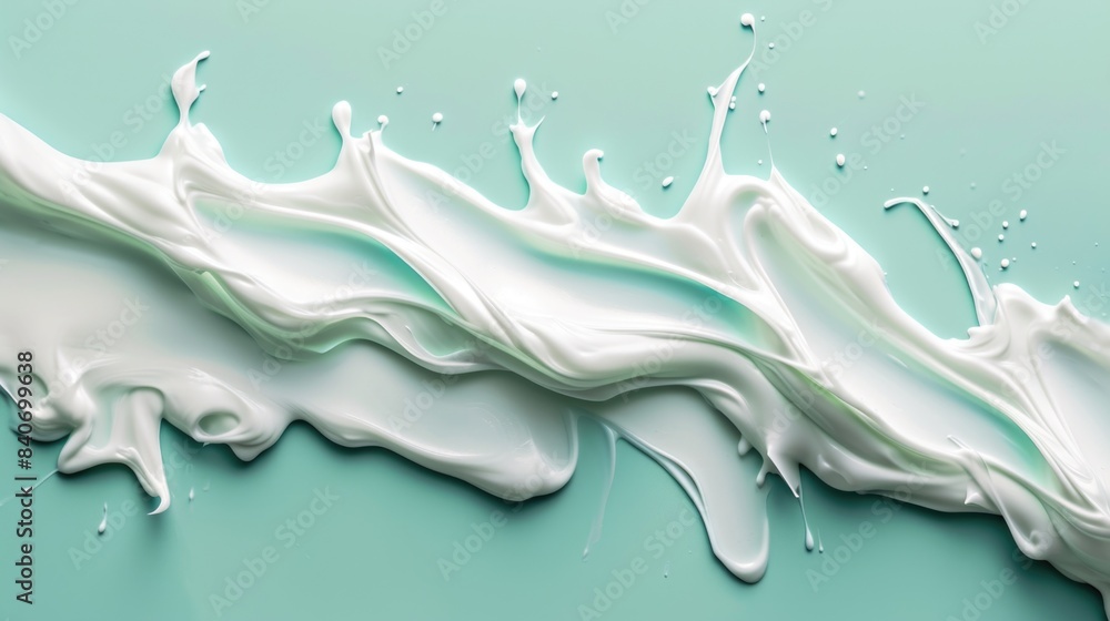 A close-up shot of a liquid wave on a green surface A close-up shot of a liquid wave on a green surface