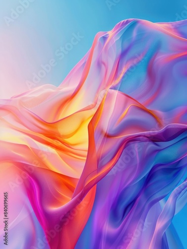 Wallpaper Mural A close-up shot of a vibrant textile with a clear blue sky visible in the background Torontodigital.ca