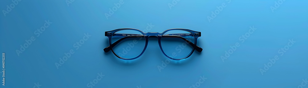 Flat Design Glasses Icon on Blue Background with Copy Space Vector Image for Reading and Retirement Themes Stock Photo Concept Flat Design Glasses Icon on Blue Background with Copy Space Vector Image for Reading and Retirement Themes Stock Photo Concept