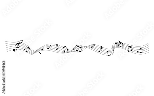 music or musical notes on flow and movement of melody chords Vol.2
