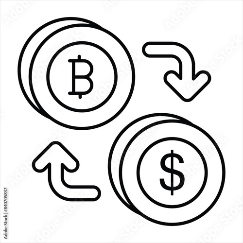 Bitcoin and Cryptocurrency Line Icons Pack