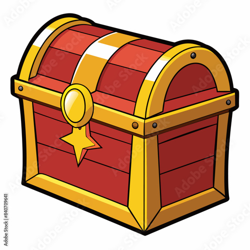 Treasure chest cartoon vector clipart Illustration