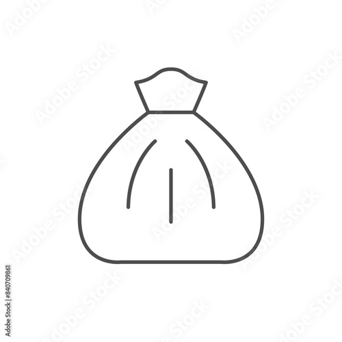 Plastic bag line outline icon